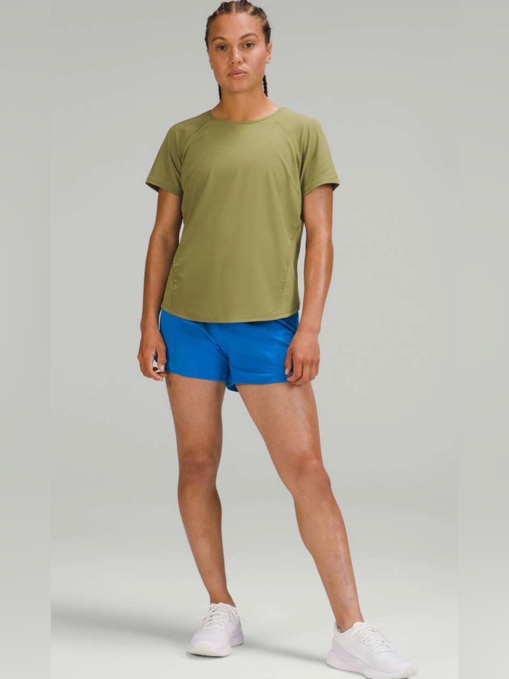 Lululemon Stretch Running Short Sleeve Shirt Bronze Green No Size Tag